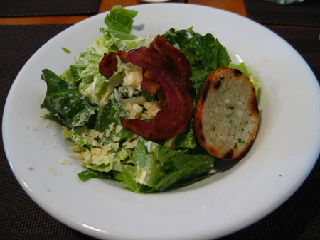 Caesar salad, double smoked bacon, garlic croutons
